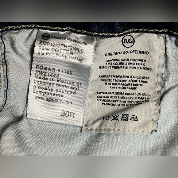 AG Adriano Goldschmied Jeans Womens Size 30R - Picture 6 of 11